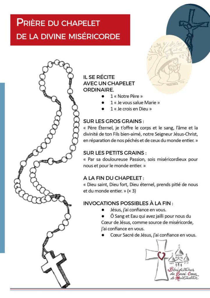 Chapelet de la Divine Miséricorde Bénédictines du SacréCœur de Montmartre