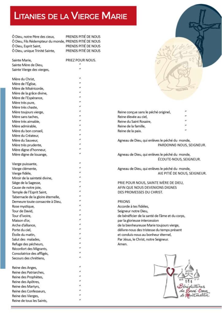 Prières usuelles et litanies Bénédictines du SacréCœur de Montmartre