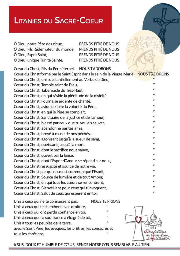 Prières usuelles et litanies Bénédictines du SacréCœur de Montmartre