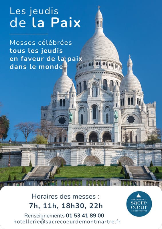 messe pour la paix au sacre coeur