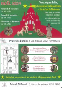 Ventes de Noël au prieuré St Benoit