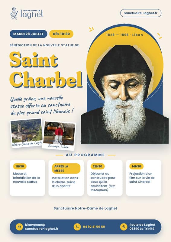Affiche Saint Charbel Moderne v6 Affiche Saint Charbel Moderne v6